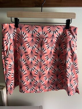 Sigrid Olsen coral printed skort